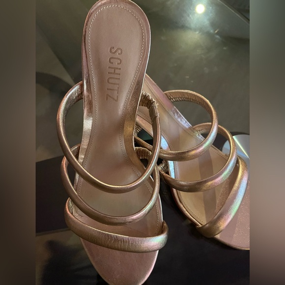 Schutz Metallic Sandals - Picture 1 of 4